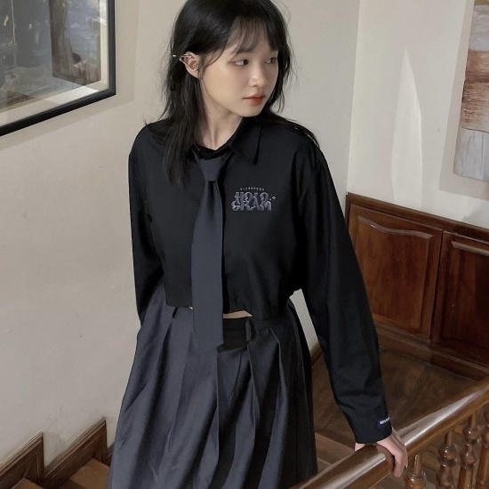 Hologram Crop-Shirt/long sleeve