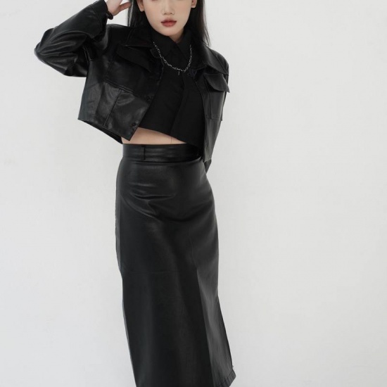 Hologram Gangster Leather Skirt