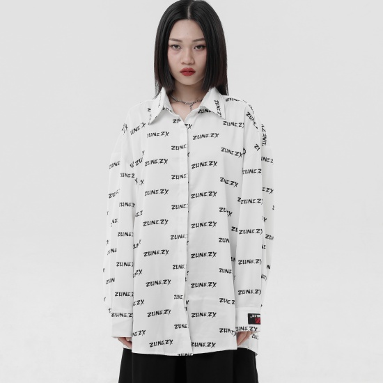 LOGOMANIA SHIRT - BLACK/ WHITE