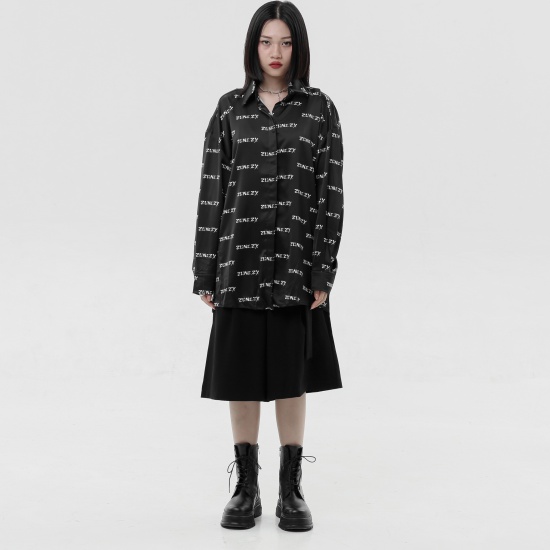 LOGOMANIA SHIRT - BLACK/ WHITE