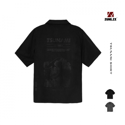 TSUNAMI SHIRT - BLACK/ GREY