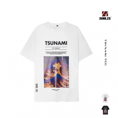 TSUNAMI TEE - BLACK/ WHITE